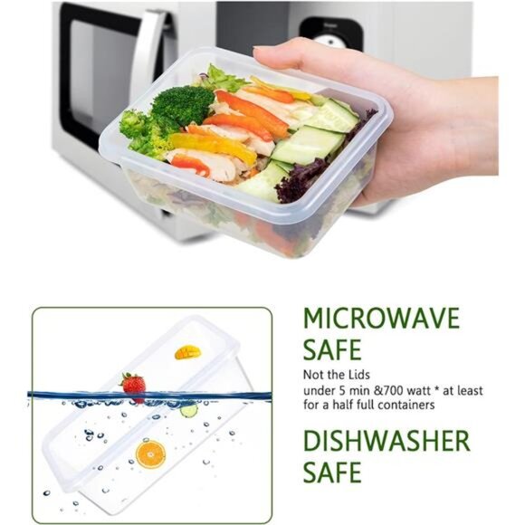 32 Piece Food Storage Container with Lids (16 Containers + 16 Lids) - Plastic - Picture 5 of 7